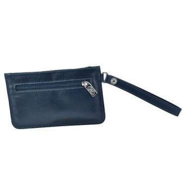 Imagem de Bolsa de Mão ZINIA em Couro Galvani, Azul