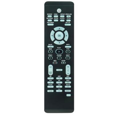 Imagem de Controle remoto de substituição DVDR3475 Commander compatível com Philips DVDR3475/37 DVDR3475 DVDR3475/37B DVD Player e gravador