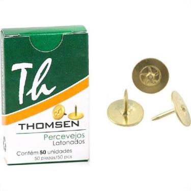 Imagem de Percevejo Thomsen Latonado Caixa Com 50 Pecas Pl-004