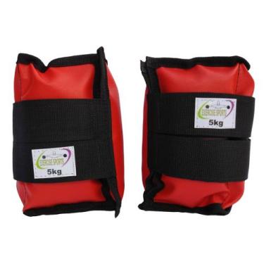 Imagem de Caneleira / Tornozeleira Profissional 5 KG - Exercise Sports, Vermelho