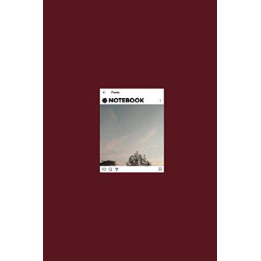 Imagem de Notebook: lined Journal- Instagram Design - Large (6 x 9 inches) - 101 Pages –Raspberry Red: Composition Book Perfect bound, Soft Cover - Minimal style