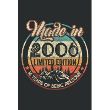 Imagem de Made in 2006 16 Birthday Gifts 16 Year Old Vintage Meme: DOG JOURNAL - 6" x 9", 100 Pages: Wide Ruled Paper Notebook Journal | Pretty Wide Blank Lined ... for Home School College for Writing Notes.