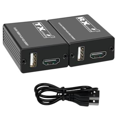 Imagem de Extensor HDMI KVM USB HDMI RJ45 30M 1080P HDMI KVM Extender até 30M