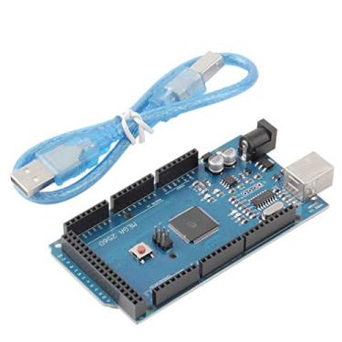 Imagem de Placa de desenvolvimento MEGA2560 R3 ATmega2560-16AU CH340G Arduino compatível com cabo USB