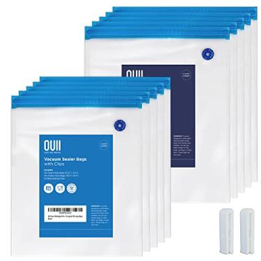 Imagem de OUII Sacos Sous Vide para panelas Joule e Anova – 20 sacos reutilizáveis para Sous Vide sem BPA – sacos para selar a vácuo, armazenamento de alimentos seguros para congelador – Adapta-se a qualquer máquina de Sous Vide