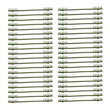 Imagem de TopHomer 40 peças de hastes de plantas de jardim com 2 e 6 modelos de clipes clipes de suporte de plástico durável para treliças, suporte de vegetais e flores (6 clipes para estaca de 8 mm)
