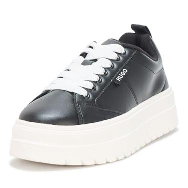 Imagem de HUGO Tênis feminino Lyssa Platform Low Profile, Groselha preta, 40
