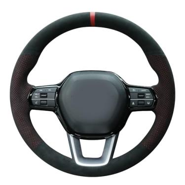 Imagem de MEWANT Honda Civic 11 Capa de volante costurada à mão para Honda Civic 11 HRV 2022-2024 / Accord 2023-2024 Acessórios de volante para Honda Civic 11