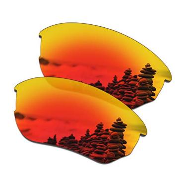 Imagem de SmartVLT Lentes de reposição masculinas Fire Red para óculos de sol Oakley Flak Beta OO9363