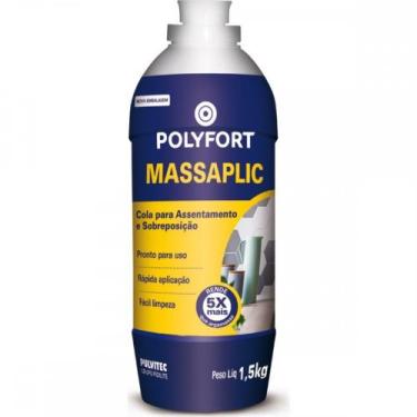 Imagem de Cola Azulejo Pastilha Massaplic Polyfort 1,5Kg Pulvitec Fa022, Azul