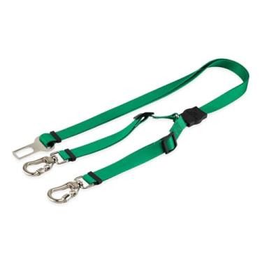 Imagem de Mood Pet Cinto De Segurança Pet Duplo Universal Cachorro Gato Cães Gatos Carro Coleira Adaptador Ajustável (Green)