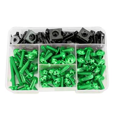 Imagem de Parafusos Universais de Motocicleta Kit de Parafusos de Carenagem M5 M6 para Sportbikes (Verde)