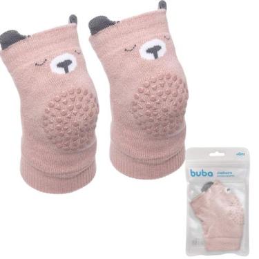 Imagem de Joelheira Antiderrapante para Bebê Urso 1 Par Rosa 19415 - Buba
