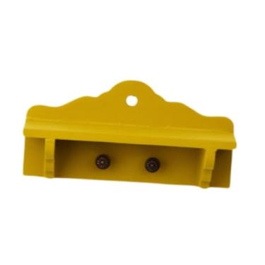 Imagem de MERIGLARE Dollouse Hat and Coat Rack Rack Vintage Stand parede pendurado modelo rústico Mini roupas Rack Rack Clothes Hange para sala de estar, Amarelo