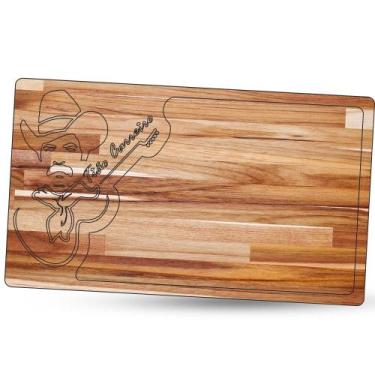 Imagem de Tábua de Carne para Churrasco Teca Tião Carreira - LAZERBR