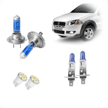 Imagem de Kit Lâmpadas Halógena Super Branca H7 H1 Farol Baixo e Milha Strada 20