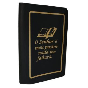 Imagem de Capa Para Bíblia de Estudo Grande com Zíper Escrito O Senhor é meu Pas