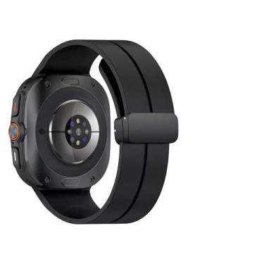 Imagem de Pulseira De Silicone Magnetica 123-mag-03 Marca 123smart Compativel Com Galaxy Watch Ultra 47mm Sm-l700 L705 (Preto)