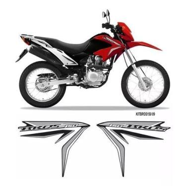 Imagem de Adesivos Faixas Laterais Honda Nxr Bros 150 2013/2014 Kit 09 - Resitan
