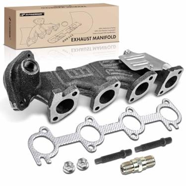 Imagem de A-Premium Kit de coletor de escape do motor esquerdo com junta e parafusos e porcas e parafuso e escudo térmico [SOHC 8Cyl 4.6L] Compatível com Ford F-150 F150 2004-2006, Expedition 2003-2004