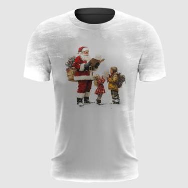 Imagem de Camiseta Papai Noel Recebendo Cartinhas Natal - FABRIQUETA, G