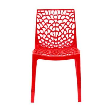 Imagem de Cadeira Gruvyer Estrutura em Polipropileno Fratini, Vermelho