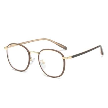 Imagem de HCPIHF Armação de óculos transparente feminina masculina com bloqueio de metal óculos feminino, 5, tamanho único