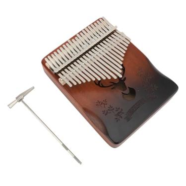 Imagem de Instrumento de piano de polegar, mogno e metal barras de aço de ressonância sólida Kalimba completas com acessórios de festa (tipo 1) (gradiente tipo 2)