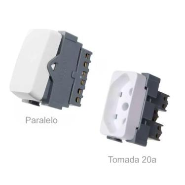 Imagem de Conj 3 Interruptor Paralelo + 3 Tomada 20A 4x4 Margirius B3