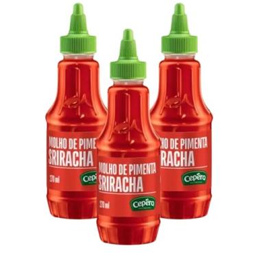 Imagem de 3 Molho De Pimenta Sriracha Sabores Cepêra 270m