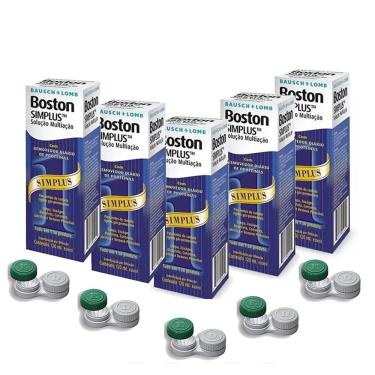 Imagem de 5 Boston Simplus 120Ml Solução Multiação + Economia
