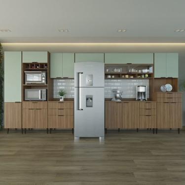 Imagem de Cozinha Compacta 8 Peças 16 Portas 9 Gavetas Paris