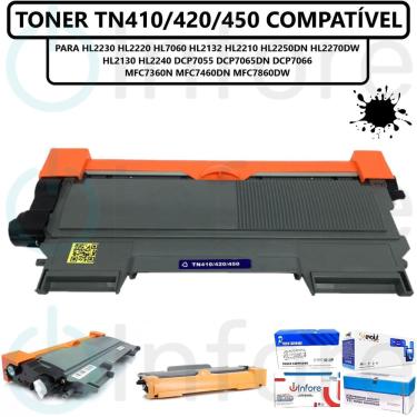 Imagem de Toner Compatível Tn410 Tn420 Tn450 Para Brother Dcp7055 Dcp7065 Mfc-7360 Dcp-7055 Dcp-7065Dn 7860Dw