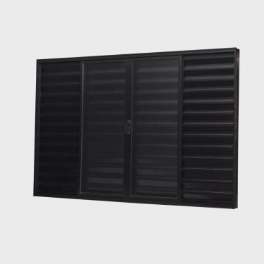 Imagem de Janela de Alumínio Veneziana 100x150cm 6 Folhas Vidro Liso Ultra Ramassol