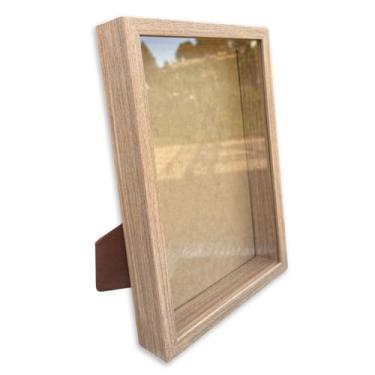 Imagem de Moldura Caixa Alta Com Vidro Expositora Folhas Secas Bordados Quadros Quilling Scrapbook Com Suporte-Revestida-1,5x4,5 C