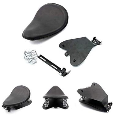 Imagem de Suporte de assento preto SOLO kit de montagem de base de mola mola de barril para Sportster Chopper Bobber Custom Dyna