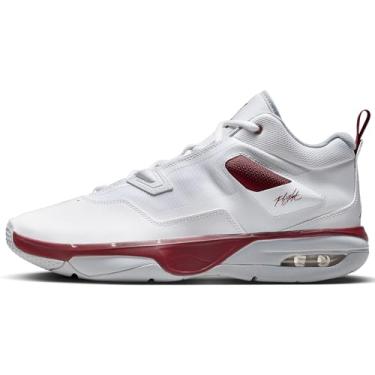 Imagem de Nike Tênis masculino Jordan Stay Loyal 3, Branco/vermelho de equipe/cinza lobo, 39