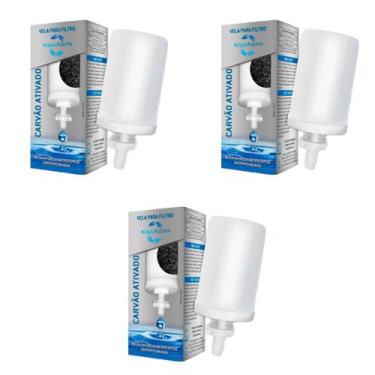 Imagem de Vela Refil Para Filtro De Barro Carvão Ativado Kit 3 Und - ACQUA AZZUR