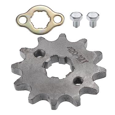 Imagem de X AUTOHAUX 1 conjunto 420 estilo 12 dentes 17 mm ID motocicleta dianteira motor roda dentada adequada para motocicleta 50cc 70cc 110cc 125cc Dirt Pit Bike Mini Bike ATV