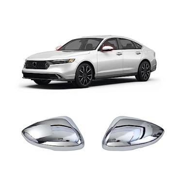 Imagem de APEXRA Capa de espelho de porta lateral de carro para Honda Accord 2023 2024 acessórios de decoração externa, peças de capa de espelho retrovisor automotivo (prata)