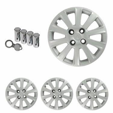 Imagem de Jogo Calota Aro 15 Gol Voyage Confortline G5 2011 2012 + Selo Resinado + Tampa Ventil Antifurto