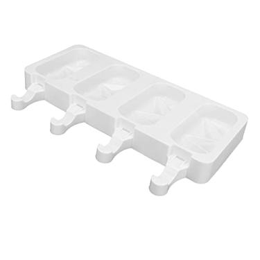 Imagem de Silicone Ice Cream Maker Mold - Mold de Molde de Gelo Material Cozinha - DIY 4 Cavidades para Sorvete Caseiro