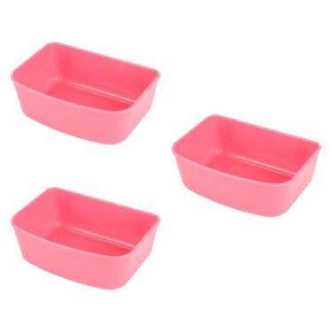 Imagem de Generic 3x tigelas de animais de estimação BATE PET SANGUENS SUSTULY STURDY de MOLHAR TACA de ÁGUA KENNEL para gaiolas ou caixas para porquinhos de cobaias, Rosa