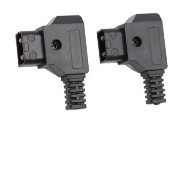 Imagem de Kit de plugue de conector macho D Tap para suporte V bateria de bloqueio em V DSLR bateria de câmera de montagem dourada monitor de câmera, 2 peças