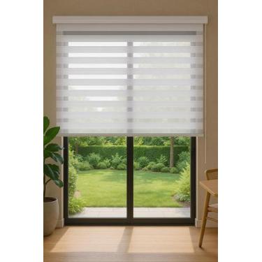 Imagem de Persiana Double Vision Sunny 160larg x 220alt Branca (com bandô) - Top