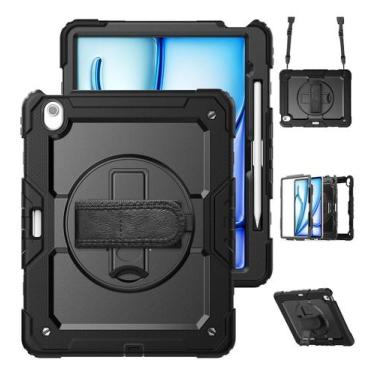 Imagem de Capa Á Prova De Queda 3 Em 1 Para iPad Air 13 M2 2024 - Zabom, Preto