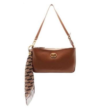Imagem de Bolsa Tiracolo Couro Pequena Lenço Lançamento Arezzo Tamanho:Único;Cor:-Feminino