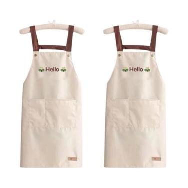 Imagem de Avental de Cozinha Impermeável Sem Mangas com Bolsos - Ideal para Chef