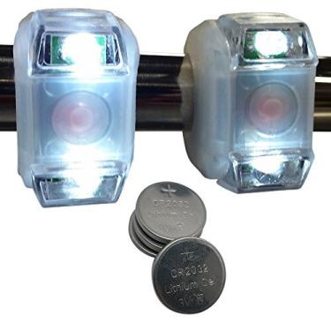 Imagem de Lâmpadas de barco, portáteis e à prova d'água, de emergência com LED marinho, da Bright Eyes – Arco de barco ou luz de segurança de popa, Branco, 2-Pack