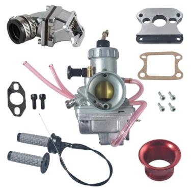 Imagem de VM24 Carburador Dio válvula de palheta 22 mm guidão 2 "1 kit de válvula de palheta de corrida para bicicleta motorizada a gás 80cc vermelho